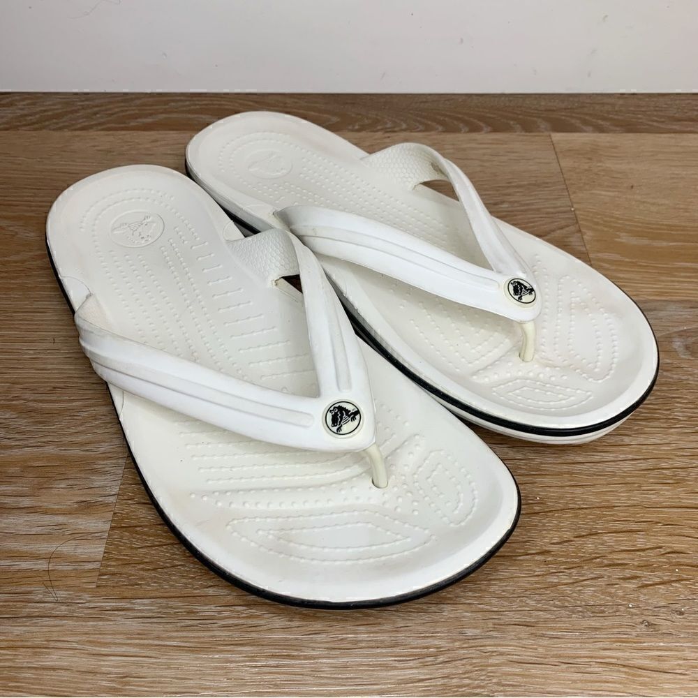 Crocs Unisex White Flip Flop Sandals